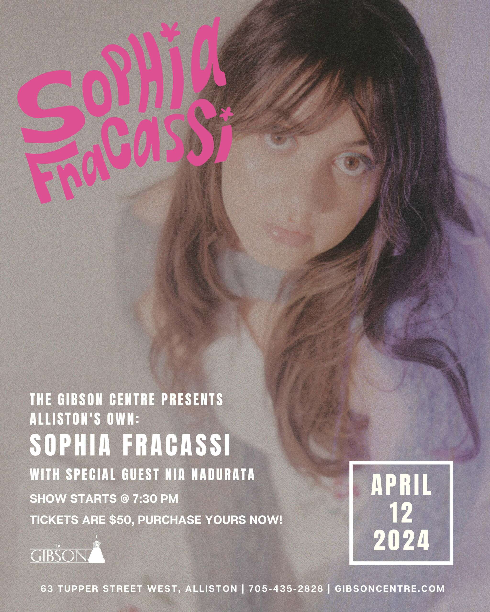 The Gibson Centre presents Sophia Fracassi