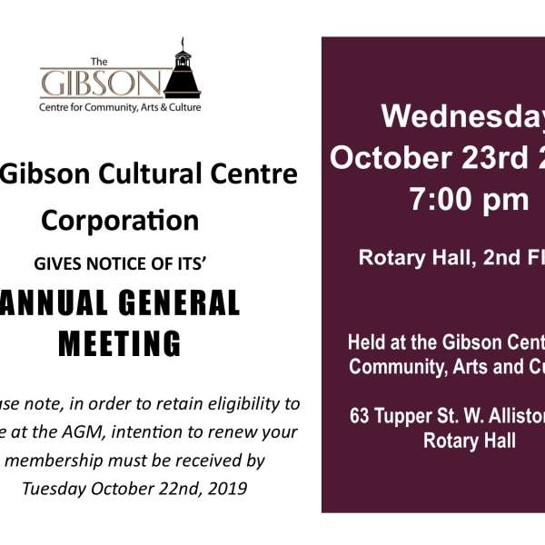 Gibson Cultural Centre Annual General Meeting