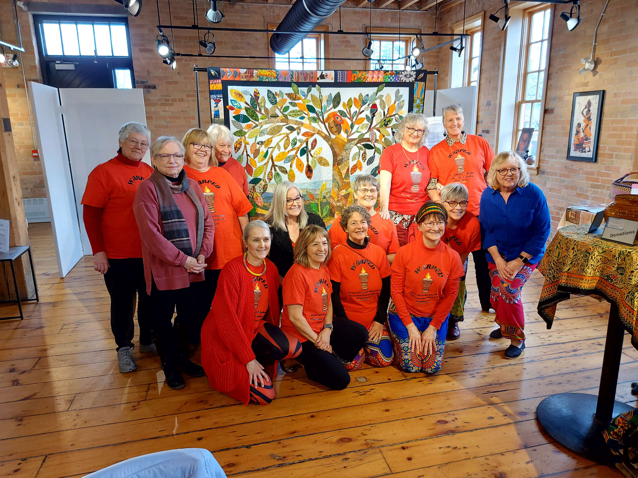 20th Anniversary Solidarity Quilt - Warped, the West African Rhythm Practice Ensemble of Drummers