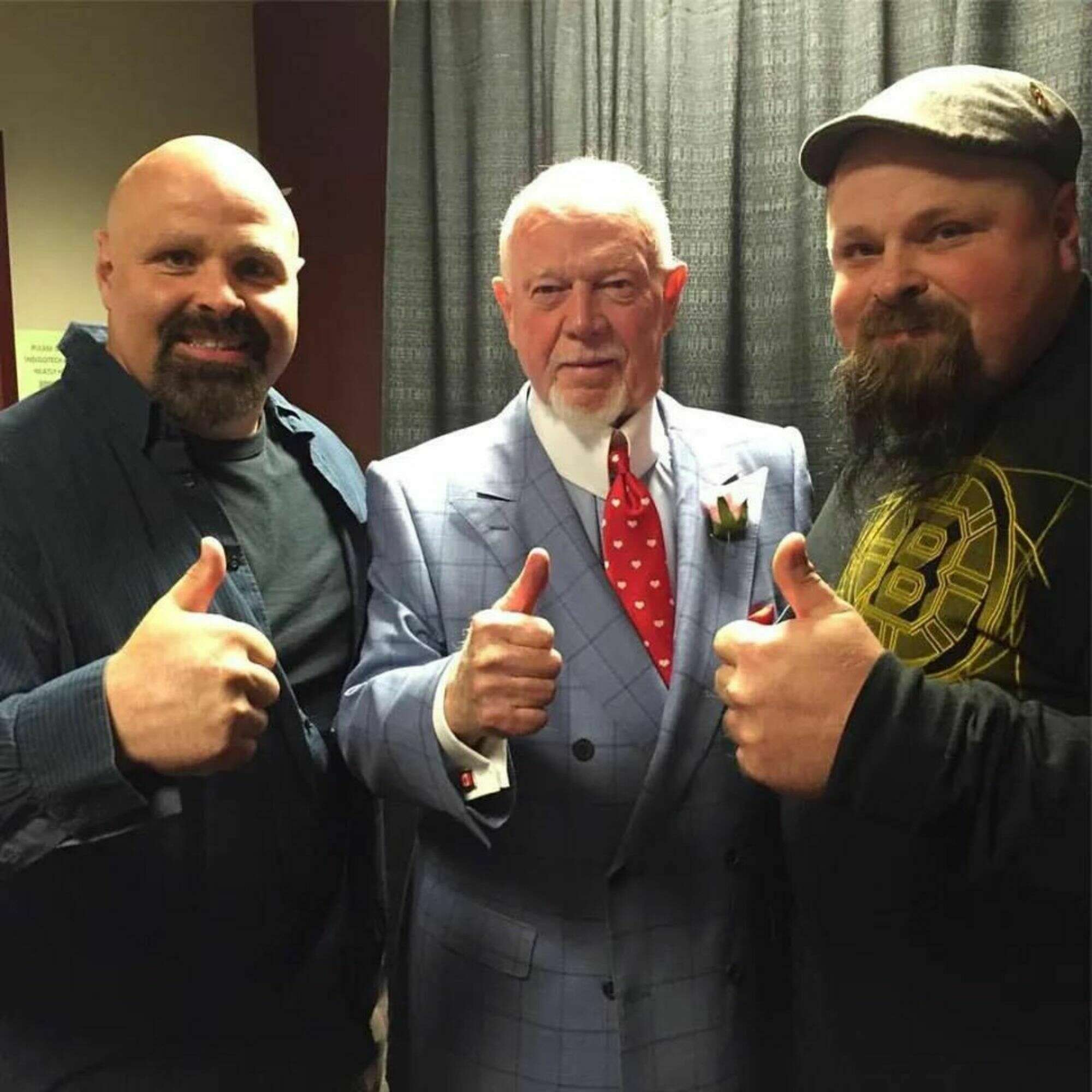 The Mudmen - Sandy and Rob with NHL Legend Don Cherry