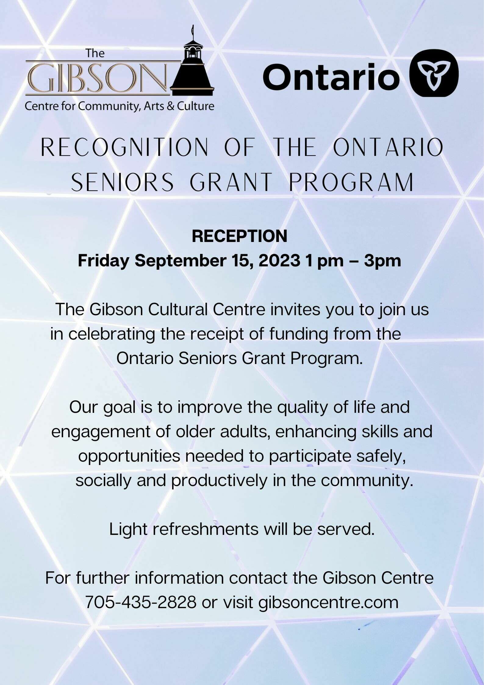 Ontario Seniors Grant Program - Reception
