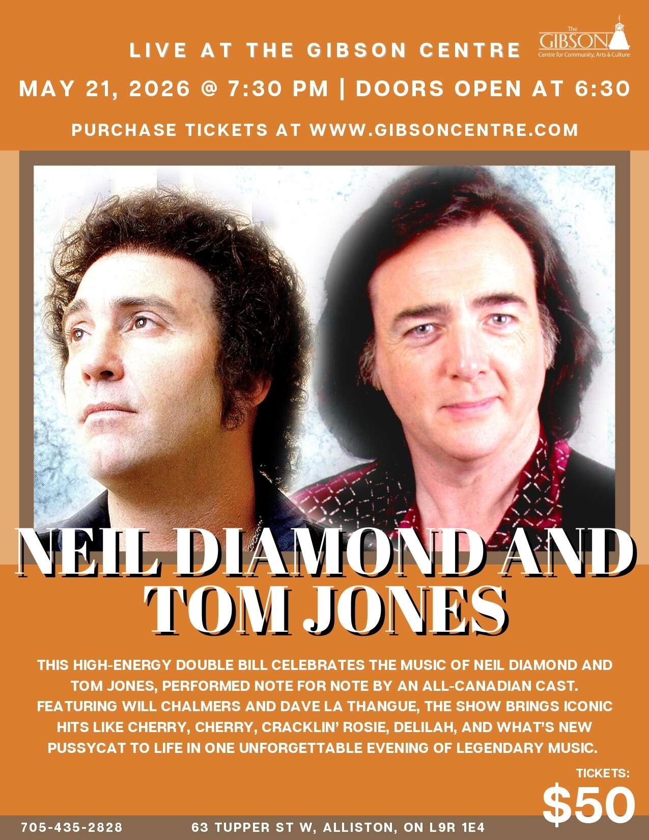 Neil Diamond and Tom Jones Tribute