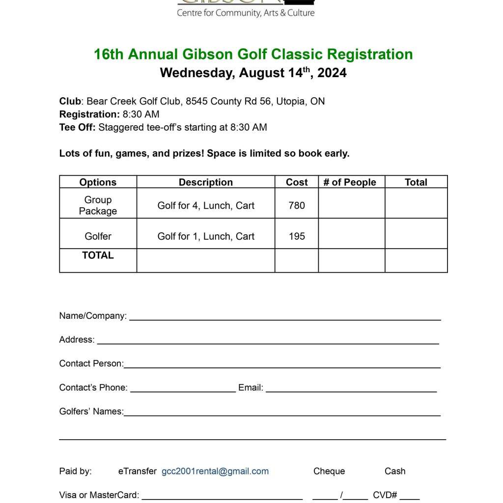 Golf Registration